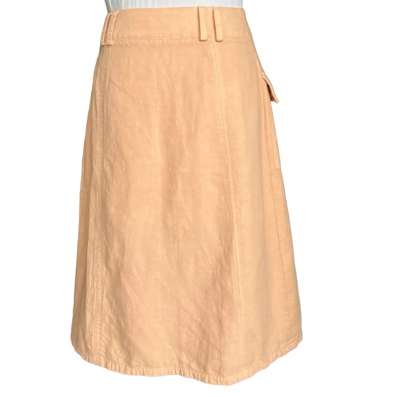 Galliano Peach Vintage Skirt Cotton & linen blend.  Size 26 - Picture 4 of 9